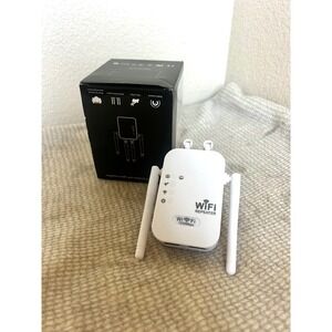 WiFi Repeater 1200Mbps Dual Band Wireless Signal Booster 4 Antenna White NEW